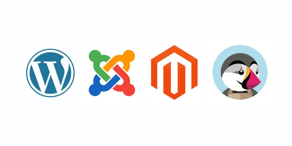 Scegliere il CMS: loghi dei CMS più utilizzati