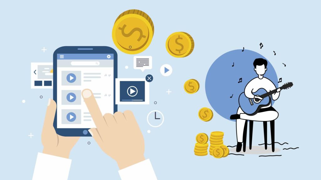 Piattaforma di musica in blockchain. Immagine rappresentativa.